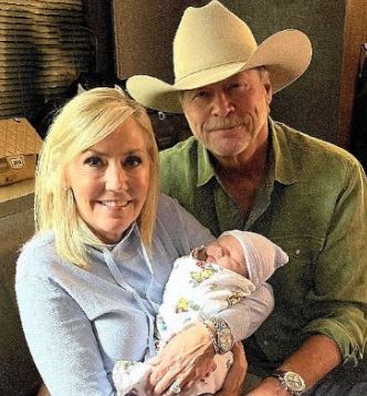 Alexandra Jane Jackson parents Alan Jackson and Denise Jackson with their grandson Jackson Alvie Bradshaw